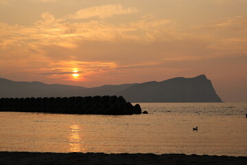 シリパ岬に沈む夕日