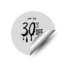 UP TO 30% off the peeling effect sticker.