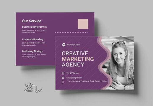 Business Post Card Desgin Layout