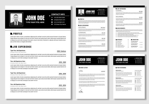 Black & White Resume Design Template