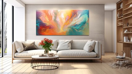 abstract, beautiful canvas artwork, stunning amazing detail, colorful mockup , gebnerated y AI