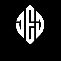 JRJ circle letter logo design with circle and ellipse shape. JRJ ellipse letters with typographic style. The three initials form a circle logo. JRJ circle emblem abstract monogram letter mark vector.