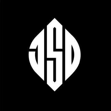 JSD circle letter logo design with circle and ellipse shape. JSD ellipse letters with typographic style. The three initials form a circle logo. JSD circle emblem abstract monogram letter mark vector.