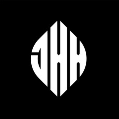 JXX circle letter logo design with circle and ellipse shape. JXX ellipse letters with typographic style. The three initials form a circle logo. JXX circle emblem abstract monogram letter mark vector.