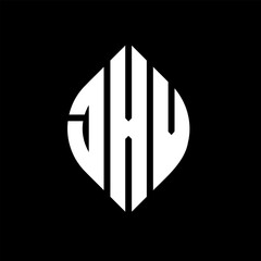 JXV circle letter logo design with circle and ellipse shape. JXV ellipse letters with typographic style. The three initials form a circle logo. JXV circle emblem abstract monogram letter mark vector.