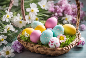 Obraz na płótnie Canvas Easter Delight Whimsical Frame for Joyful Celebrations