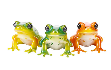 Man-made Frog Models isolated on transparent Background