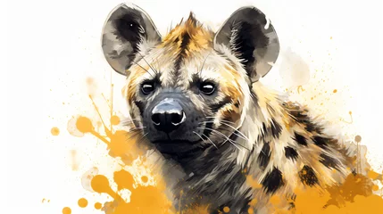 Tuinposter Hyena portrait head © Cybonad