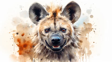 Schilderijen op glas Hyena portrait head © Cybonad