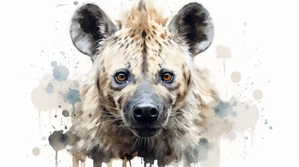 Fototapeten Hyena portrait head © Cybonad