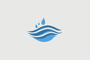 Obraz premium Beautiful and stylish water logo.