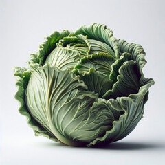 cabbage on a white background, digital art, 3d rendering