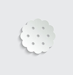 biscuit icon vector bakery sign