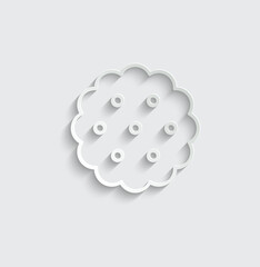 biscuit icon vector bakery sign