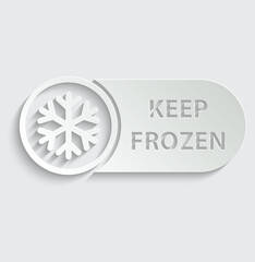 keep frozen food icon vector snowflake stiker  cold temperature 