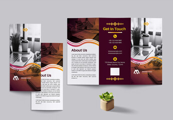 Simple And Elegant Trifold Brochure Layout