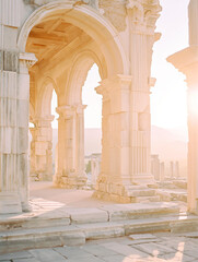Fototapeta na wymiar Roman marble architecture