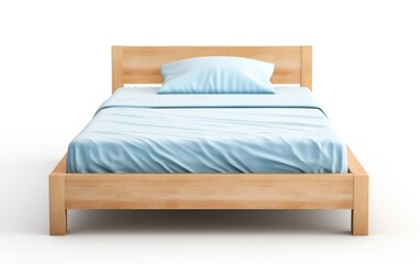 Single bed with platform, single wooden bed.