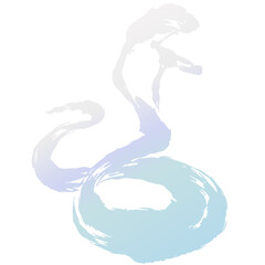 白蛇・巳・蛇・へびのイラスト素材　ベクター