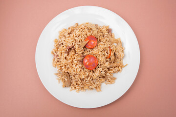 Arroz de pato duck rice is a traditional recipe from Portugal