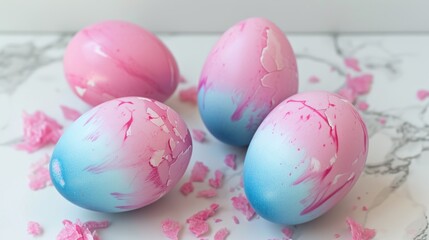 Fototapeta na wymiar Decorated Easter eggs. Colorful background.