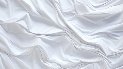 Obraz premium Crumpled paper texture in white color - ai generative