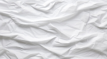 Obraz premium Crumpled paper texture in white color - ai generative