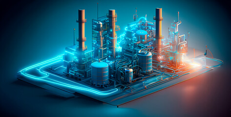 vector production, industrial landscape