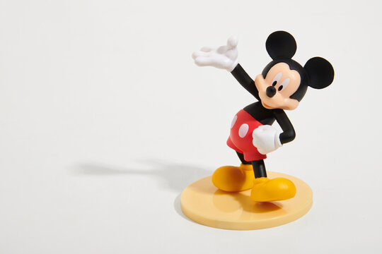Toy figure of cartoon character Mickey Mouse