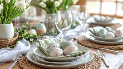 Traditional Easter meal. Family tradition. - obrazy, fototapety, plakaty