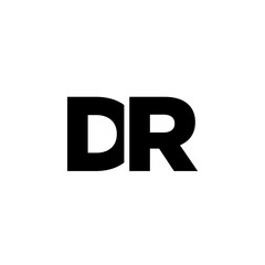 Letter D and R, DR logo design template. Minimal monogram initial based logotype.