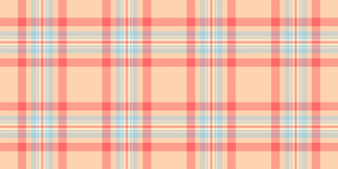 Picture check textile vector, illustration tartan plaid texture. Summer fabric pattern seamless background in red and white colors.