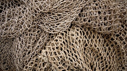 traditional fishing net as background