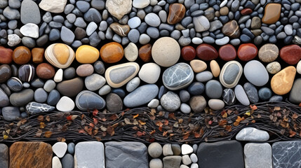 Drainage systems from small pebbles Garden drain