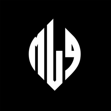 MLQ circle letter logo design with circle and ellipse shape. MLQ ellipse letters with typographic style. The three initials form a circle logo. MLQ circle emblem abstract monogram letter mark vector.
