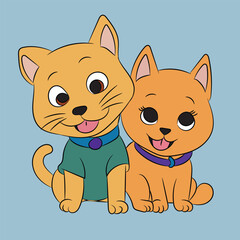 kitten happy and funny character vector artwork