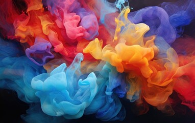 The metamorphosis of memories as they transform into intricate patterns of abstract, colorful smoke. Memories in Metamorphosis: Abstract Patterns of Colorful Smoke.