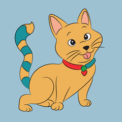 kitten happy and funny character vector artwork