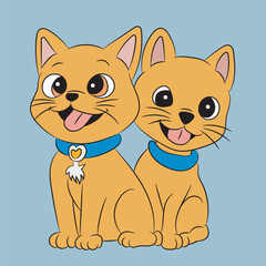 kitten happy and funny character vector artwork
