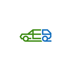 E letter car company logo design.
