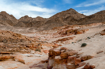 rocks in the desert in Egypt