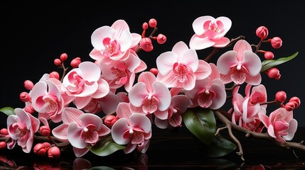 Fototapeta premium phalaenopsis orchid beautiful pink flowers