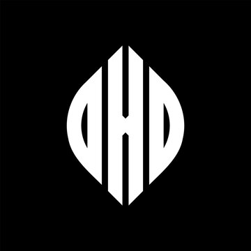 OXD circle letter logo design with circle and ellipse shape. OXD ellipse letters with typographic style. The three initials form a circle logo. OXD circle emblem abstract monogram letter mark vector.