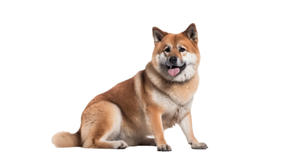 Akita dog isolated on a transparent background