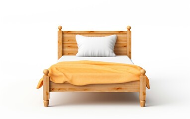 Wooden children bed. Kids modern bed.