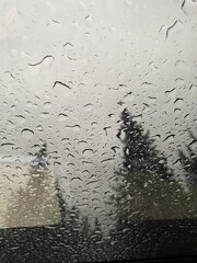 raindrops on window
