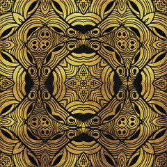 Golden abstract detailed unique mandala style 50 design, vintage abstract design, tiles, poster, background.	