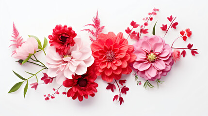 Red and pink flower arrangements
