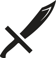 Swords isolated on white background design element for logo label badge sign vector illustration