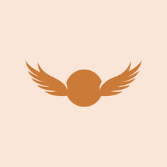 Wings icons. Wings badges. Collection wings badges. Vector illustration.